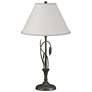 Forged Leaves and Vase 26.4"H Dark Smoke Table Lamp w/ Anna Shade