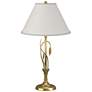 Forged Leaves and Vase 26.4"H Modern Brass Table Lamp w/ Anna Shade