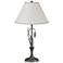 Forged Leaves and Vase 26.4"H Natural Iron Table Lamp w/ Anna Shade