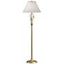 Forged Leaves and Vase 56"H Modern Brass Floor Lamp w/ Anna Shade