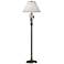 Forged Leaves and Vase 56"H Oil Rubbed Bronze Floor Lamp w/ Anna Shade