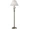 Forged Leaves and Vase 56"H Soft Gold Floor Lamp w/ Anna Shade