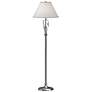Forged Leaves and Vase 56"H Sterling Floor Lamp w/ Natural Anna Shade