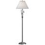 Forged Leaves and Vase 56"H Vintage Platinum Floor Lamp w/ Anna Shade