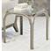 Forged Pearl 21" Wide Glass and Nickel Finish Side Table