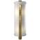 Forged Vertical Bar 23.25"H Large Modern Brass Sconce w/ White Shade