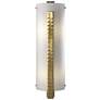 Forged Vertical Bar 23.25"H Large Modern Brass Sconce w/ White Shade