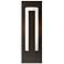 Forged Vertical Bar Sconce - Steel Backplate - Bronze - Opal Glass