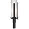Forged Vertical Bars 22.25"H Black Outdoor Post Light w/ Opal Shade