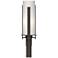 Forged Vertical Bars 22.25"H Smoke Outdoor Post Light w/ Opal Shade
