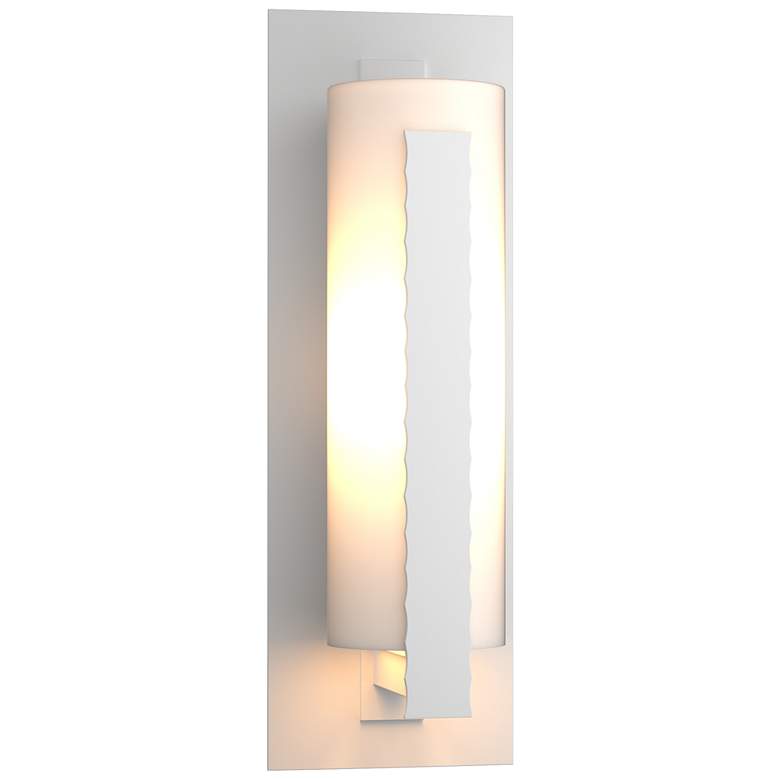 Image 1 Forged Vertical Bars 7.8 inch High Large Coastal White Outdoor Sconce