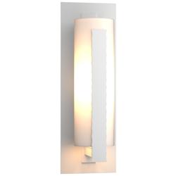 Forged Vertical Bars 7.8&quot; High Large Coastal White Outdoor Sconce