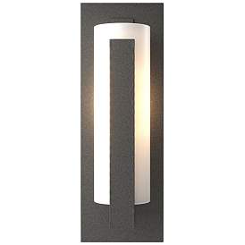 Image1 of Forged Vertical Bars Coastal Natural Iron Outdoor Sconce With Opal Glass