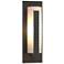 Forged Vertical Bars Large Outdoor Sconce - Iron Finish - Opal Glass