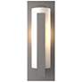 Forged Vertical Bars Outdoor Sconce - Steel Finish - Opal Glass
