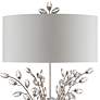 Forget-Me-Not Silver Leaf and Clear Crystal Table Lamp