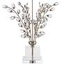Forget-Me-Not Silver Leaf and Clear Crystal Table Lamp