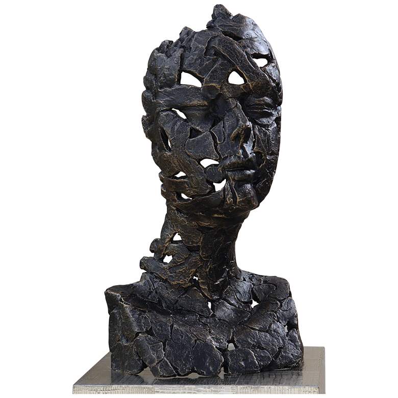 Image 2 Forgotten Beauty 20 inch High Bronze Iron Metal Sculpture