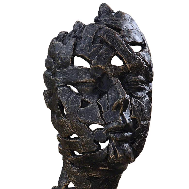 Image 3 Forgotten Beauty 20" High Bronze Iron Metal Sculpture more views