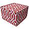 Fork Outdoor Square Red Ottoman