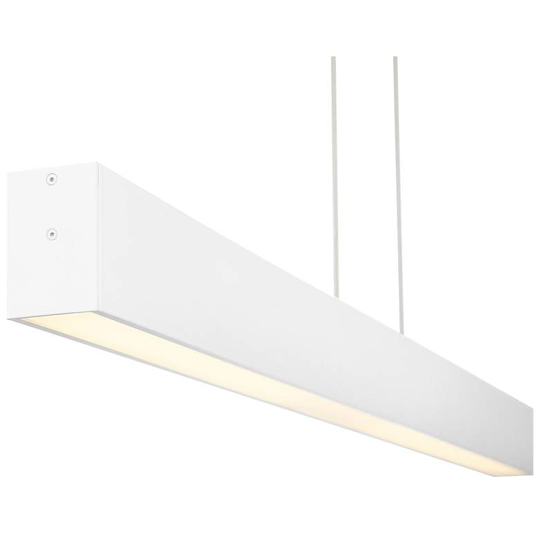 Image 3 Form 48" Wide Matte White LED Linear Pendant more views