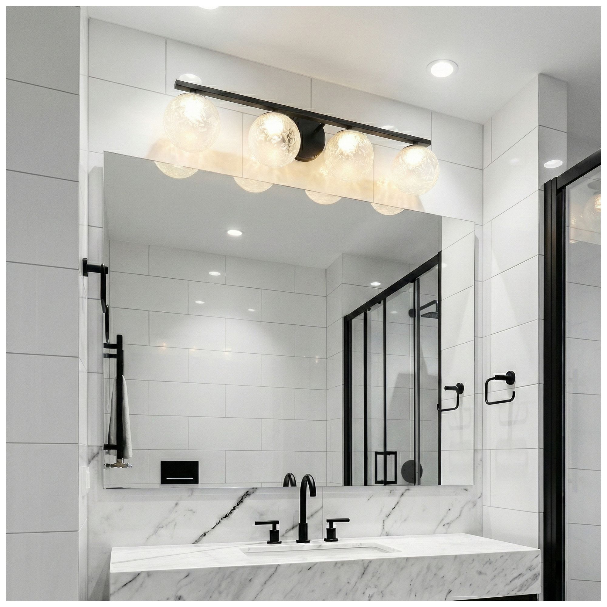 Image 6 Forma 7" High 4-Light Black Wall Sconce more views