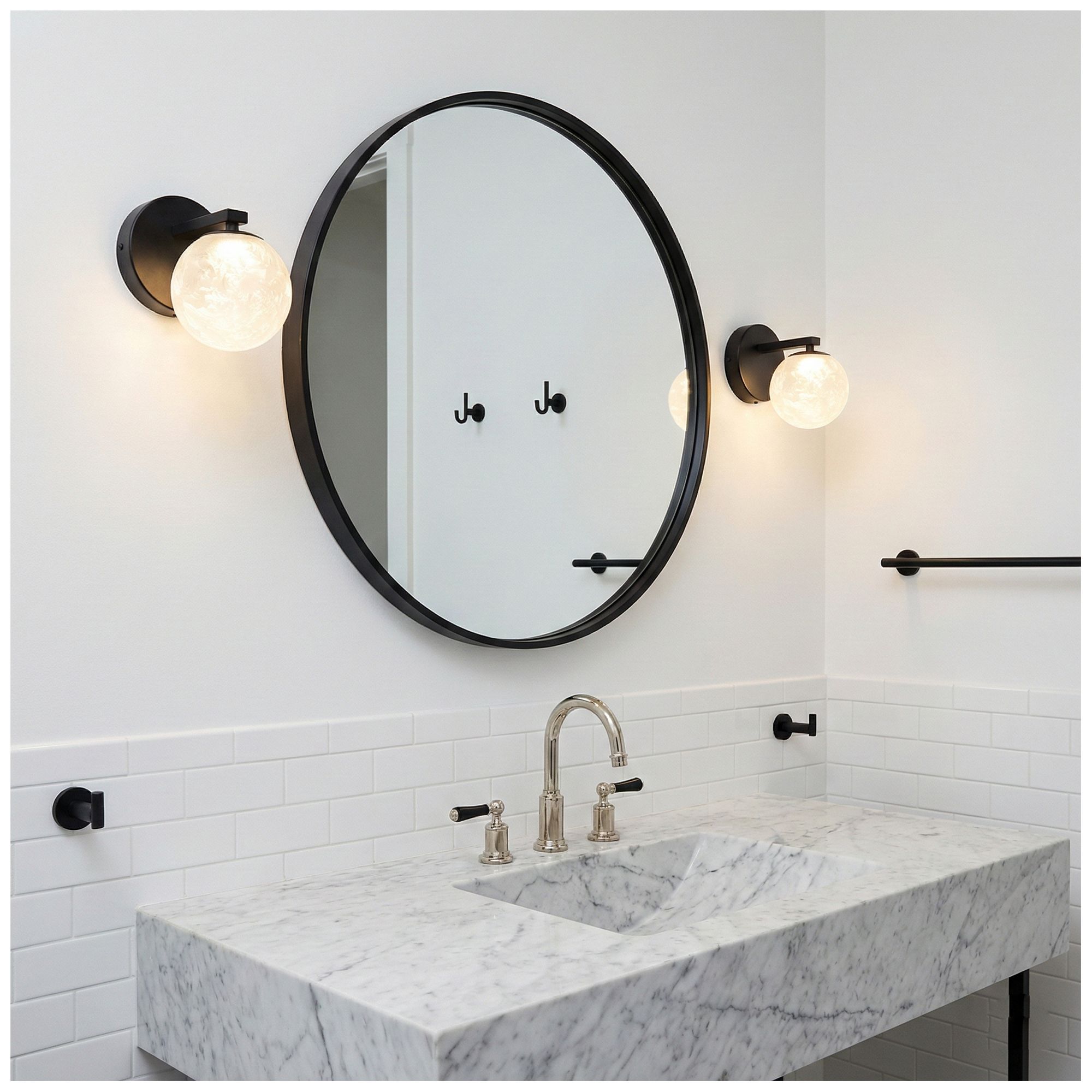 Image 6 Forma 7" High Black Wall Sconce more views