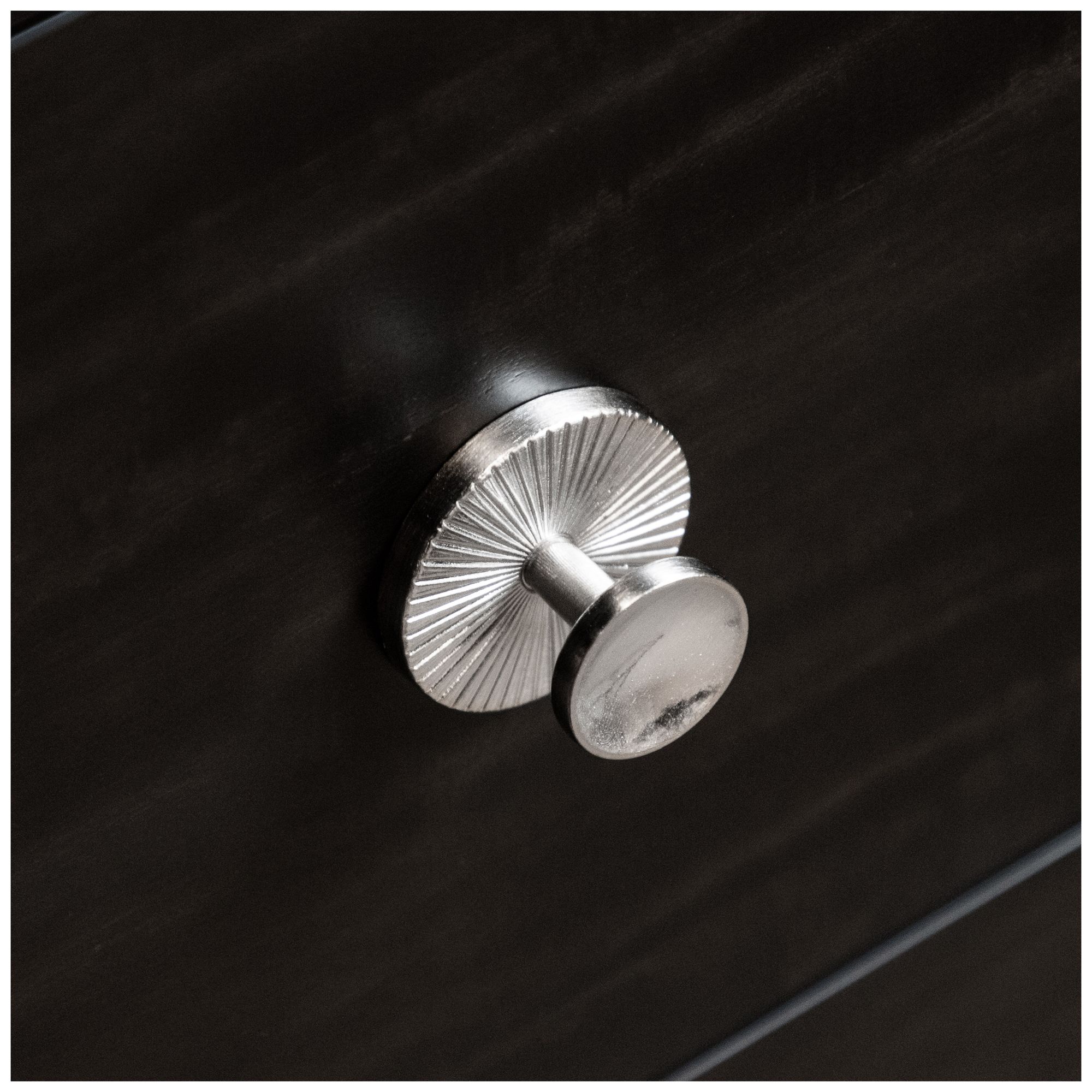 Forma Mid Century Black 1 Drawer Nightstand With Touch Light