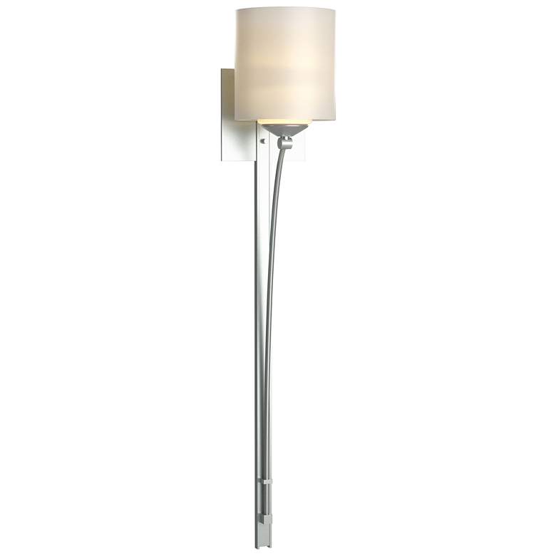 Image 1 Formae Contemporary 1 Light Sconce - Vintage Platinum Finish - Opal Glass