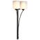 Formae Contemporary 29.6"H 2 Light Natural Iron Sconce w/ Opal Glass S
