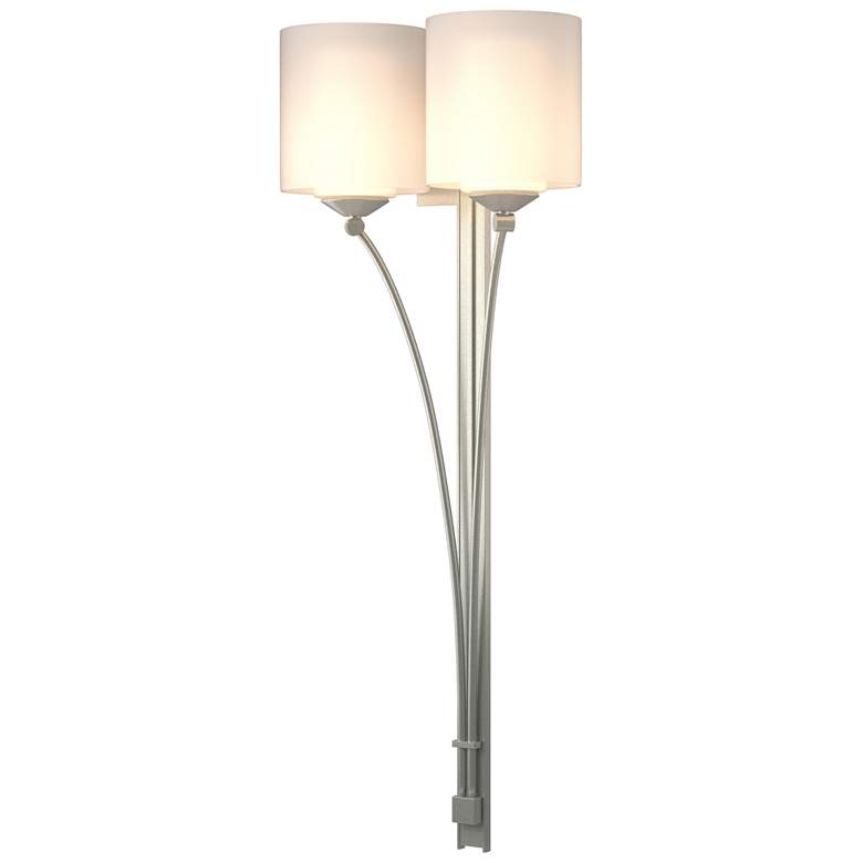 Image 1 Formae Contemporary 29.6 inchH 2 Light  Sconce w/ Opal Glass Shade