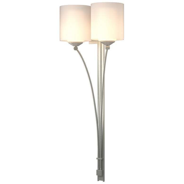 Image 1 Formae Contemporary 29.6"H 2 Light Sconce w/ Opal Glass Shade