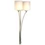 Formae Contemporary 29.6"H 2 Light Sterling Sconce With Opal Glass Sha