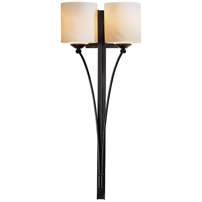 Image 1 Formae Contemporary Stone Glass 29 1/2" High 2-Light Sconce