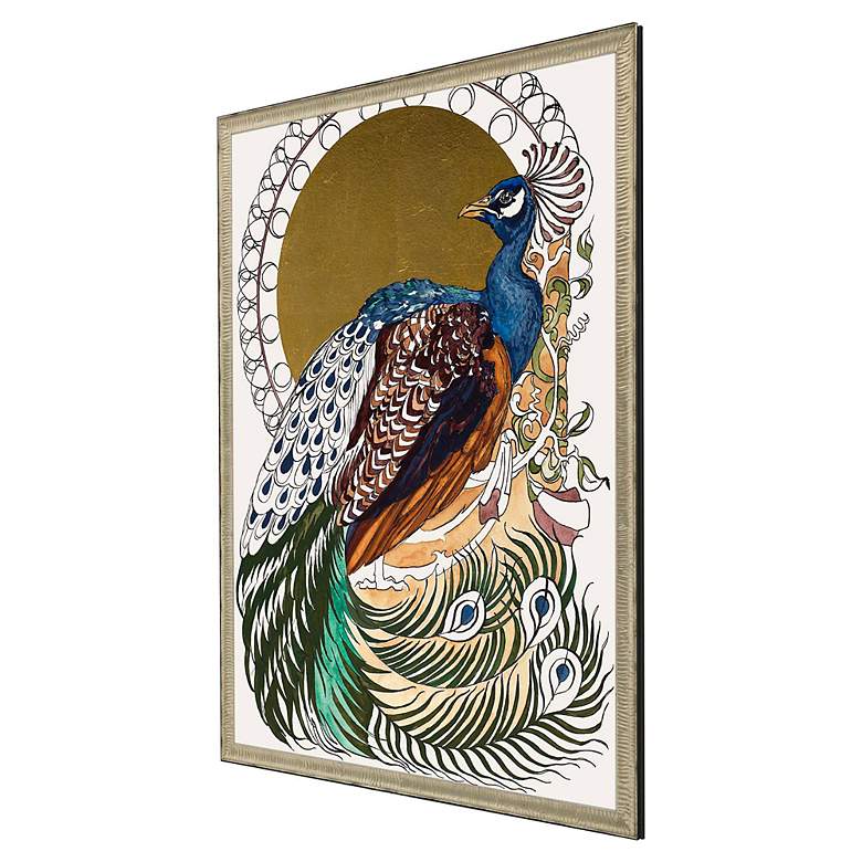 Image 5 Formal Peacock 51" High Rectangular Giclee Framed Wall Art more views