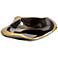 Formation 15" Wide Black and Gold Ceramic Decorative Bowl
