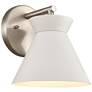 Forme 7" Wide 1-Light Vanity Light - White with Brushed Nickel