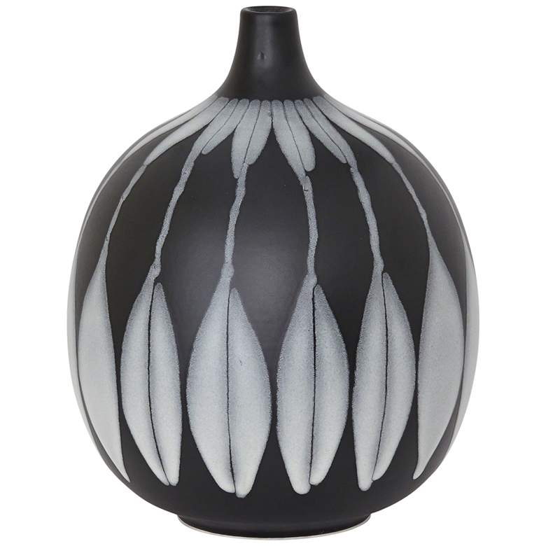 Image 1 Forni 11 inch High Black and White Decorative Vase