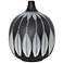 Forni 11" High Black and White Decorative Vase