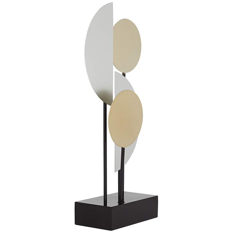 Image 5 Forster 19 1/4"H Gold and Silver Metal Geometric Sculpture more views