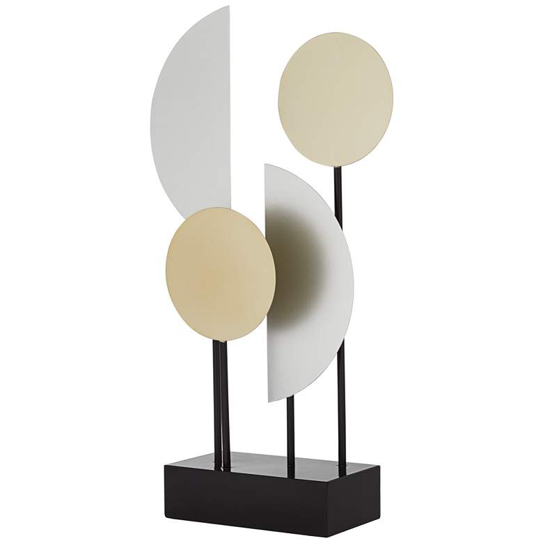 Image 6 Forster 19 1/4"H Gold and Silver Metal Geometric Sculpture more views