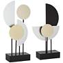 Forster Gold Silver Geometric Sculptures Set of 2