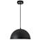 Forte 13 3/4" Wide Black Dome Shade Pendant Light