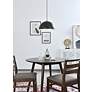 3_Forte 13 3/4" Wide Black Dome Shade Pendant Light more views