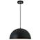 Forte 15 3/4" Wide Black Dome Pendant Light