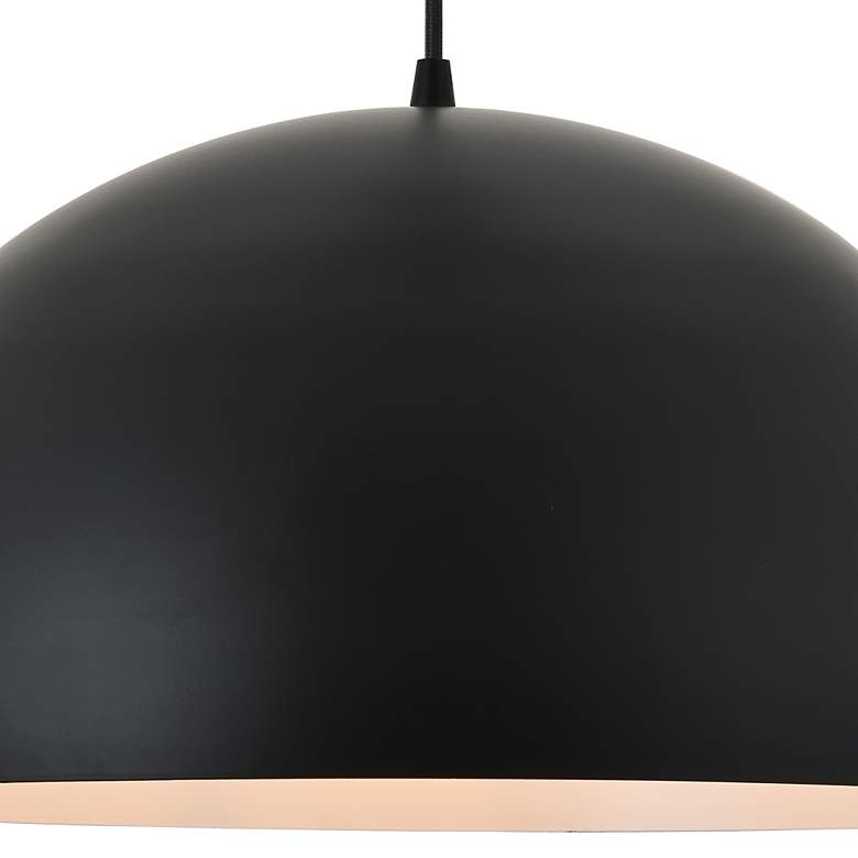 Image 4 Forte 15 3/4" Wide Black Dome Pendant Light more views