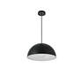 Forte 15 3/4" Wide Black Dome Pendant Light in scene