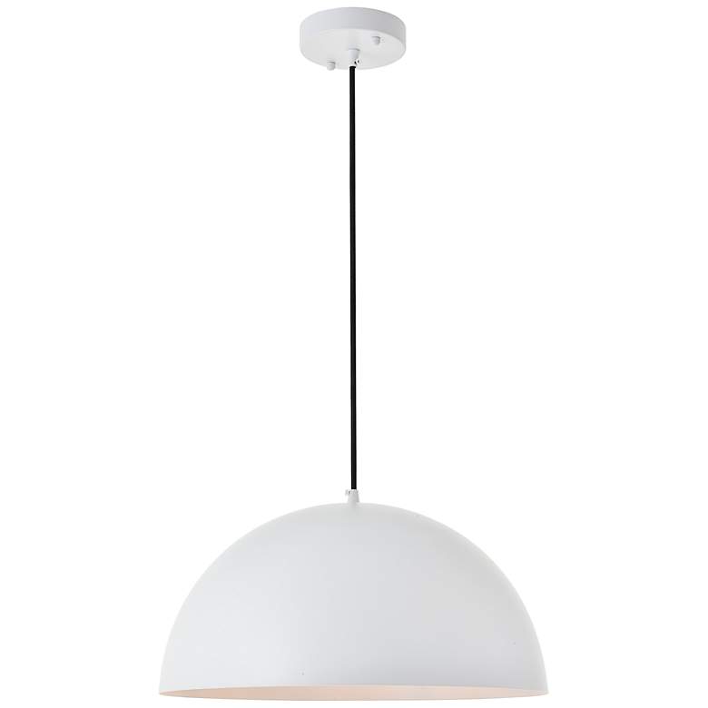 Image 2 Forte 15 3/4" Wide White Dome Pendant Light