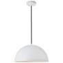 2_Forte 15 3/4" Wide White Dome Pendant Light