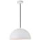 Forte 15 3/4" Wide White Dome Pendant Light